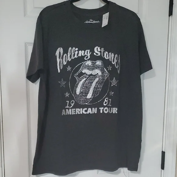 Maurices Gray Rolling Stones Graphic Tee - Picture 1 of 6